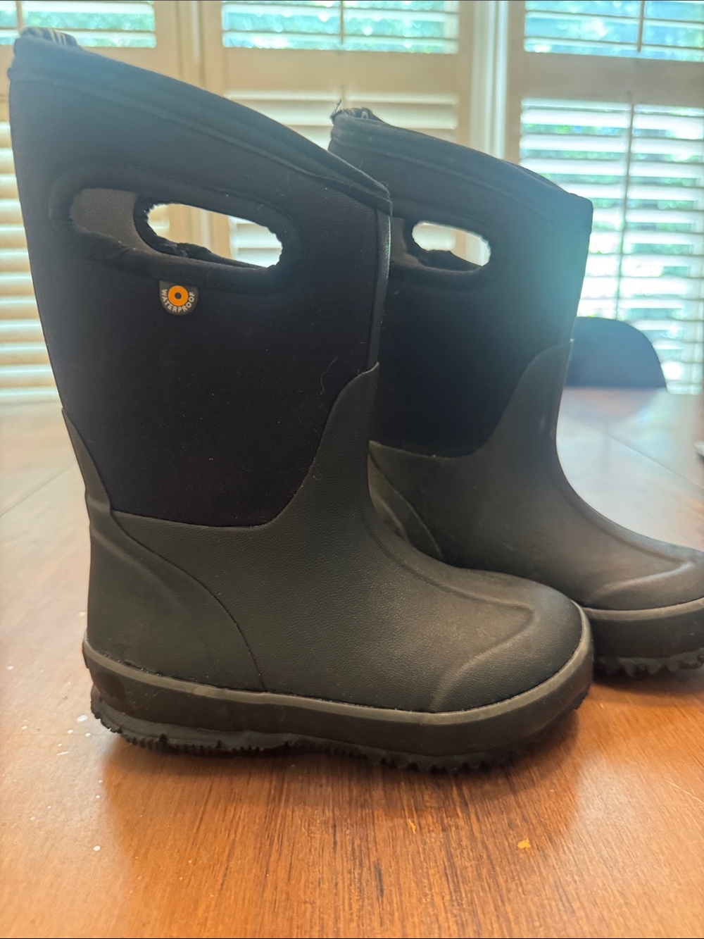Bogs Kids Black Waterproof Pull-On Handles Boots